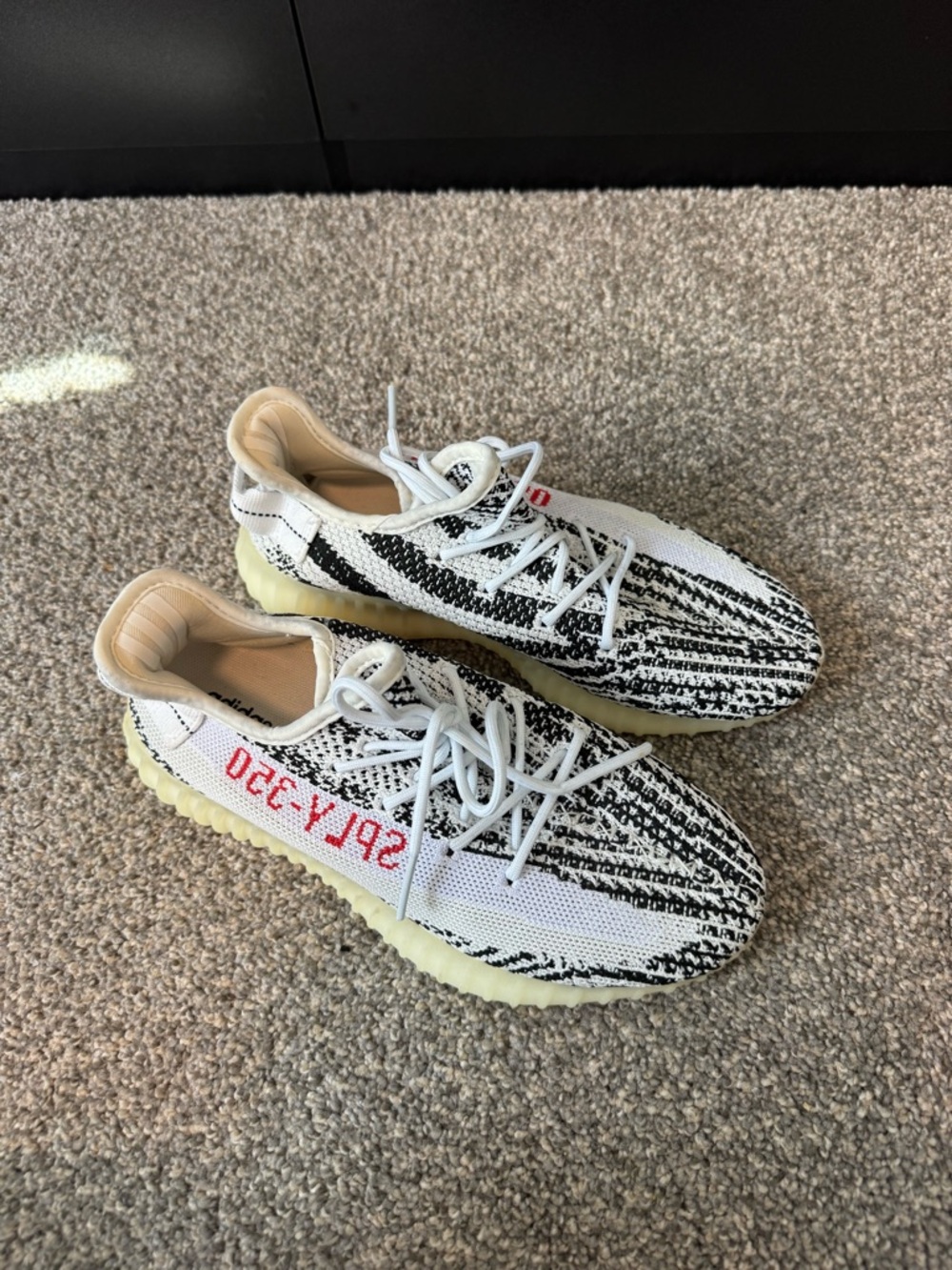 Yeezy Boost 350 V2 Zebra White Black with Red Stripe